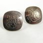 1970's Ladies Silver Tone Initals Cufflinks 3917