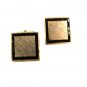 Vintage 1/20 12K Gold Filled Gold Tone Black Cufflinks By DESTINO 6816