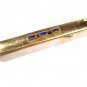 1950's Mid Century Gold Tone & Blue Tie Clasp by ANSON.111715
