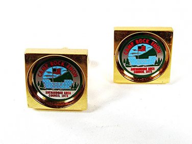 1973 Camp Rock Enon Boy Scouts Shenandoah Council Cufflinks 8916