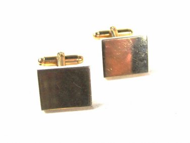 Goldtone Square Cufflinks By FLEX-LET QUALITY USA 42616