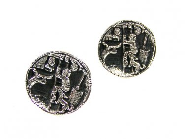 Silver Tone Romeo Juliet Poor Version Elopement Cufflinks Unbranded 122315