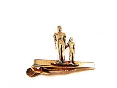 1950's Father & Son / Man & Boy Tie Clasp By HICKOK USA 102116