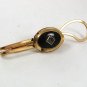 1950's - 60's Goldtone Black Rhinestone Tie Clasp By VAN GUARD 31517