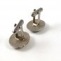 Vintage Silver Tone & Black Cufflinks 102716