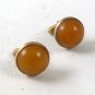 Vintage Gold Tone Yellow Carmel Cufflinks By SWANK 111516