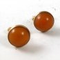 Vintage Gold Tone Yellow Carmel Cufflinks By SWANK 111516
