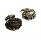 Vintage Silver Tone Monogramable Cufflinks 1917