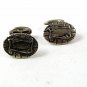 Vintage Silver Tone Monogramable Cufflinks 1917