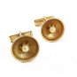 Vintage Goldtone & Faux Pearl Cufflinks By PIONEER 51817
