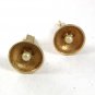 Vintage Goldtone & Faux Pearl Cufflinks By PIONEER 51817