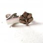 1950's-60's Sterling Silver 5 Leaf Plant Tie Clasp By SIMMONS 5216