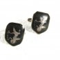 Sterling Silver Lady Dancer Niello Cufflinks Made In Siam 31916