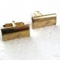 Mid Century Modern Goldtone Fish Cufflinks By SWANK 71717