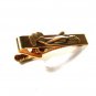 Vintage Goldtone Plane Tie Clasp by WA in Circle. 81215