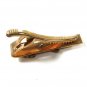 Vintage Goldtone Plane Tie Clasp by WA in Circle. 81215