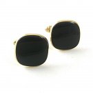 Vintage Goldtone & Black Cufflinks By ANSON 61417