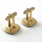 Vintage Goldtone & Black Cufflinks By ANSON 61417