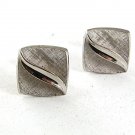 Vintage Silvertone Square Cufflinks 81917