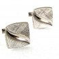 Vintage Silvertone Square Cufflinks 81917