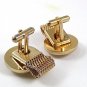 1970'S Goldtone Wrap Around Cufflinks By HICKOK USA 33117