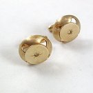 Vintage Goldtone & Rhinestone ??? Dress Cufflinks 41917