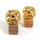 Vintage 1970's Goldtone ZODIAC SAGITTARIUS Wrap Around Cufflinks 101817