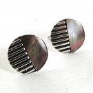 Vintage Silvertone & Abalone Cufflinks By SWANK 81917
