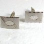 Vintage Silvertone Monogrammable Cufflinks Unbranded 31816