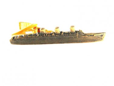 Three 3 Stack Steam Ship Tie Clasp Unbranded 31916