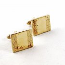 1960's Gold Tone Square Cufflinks 93016