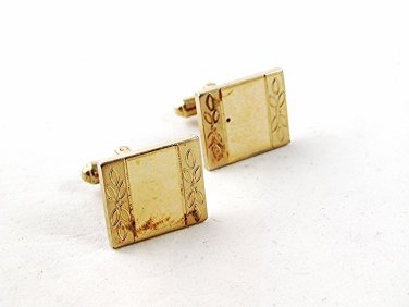 1960's Gold Tone Square Cufflinks 93016