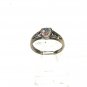 Sterling Silver Heart Rhinestone Ring SZ 6 1/4 by S with an I in Middle 81815
