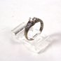 Sterling Silver Heart Rhinestone Ring SZ 6 1/4 by S with an I in Middle 81815