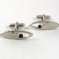Vintage Silvertone & Black Cufflinks By ANSON 51817