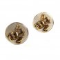 Vintage Goldtone & White Keystone Cop Cufflinks Unbranded 31816