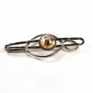 Old & Odd Hand Painted Golfer Silvertone Tie Clasp Unbranded.101615