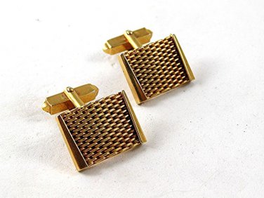 Vintage Classy Gold Tone Cufflinks 102616