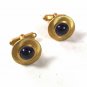 Vintage Gold Tone & Blue Cufflinks Unbranded 61716