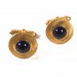 Vintage Gold Tone & Blue Cufflinks Unbranded 61716