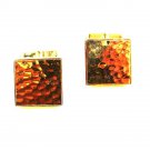 Fabulous Gold Tone Hammered Cufflinks by SWANK 12215