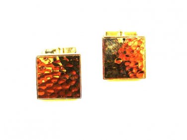 Fabulous Gold Tone Hammered Cufflinks by SWANK 12215