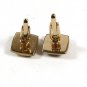 Vintage Gold Tone Red Square Cufflinks By HICKOK USA 51716