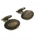 Edwardian / Deco Silver Tone Monogramable Cufflinks 11017