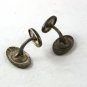 Edwardian / Deco Silver Tone Monogramable Cufflinks 11017