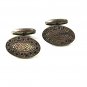 Edwardian / Deco Silver Tone Monogramable Cufflinks 11017