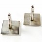 Vintage Silvertone Circle In Square Cufflinks By SWANK 42116