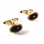 Small Vintage Gold Tone & Red Cufflinks By KREMENTZ PATENTED 52016