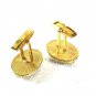Goldtone & Black Very Dressy Cufflinks Made In U.S.A. 31916