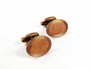 New Old Store Stock Edwardian / Victorian Gold Tone Cufflinks 92416g